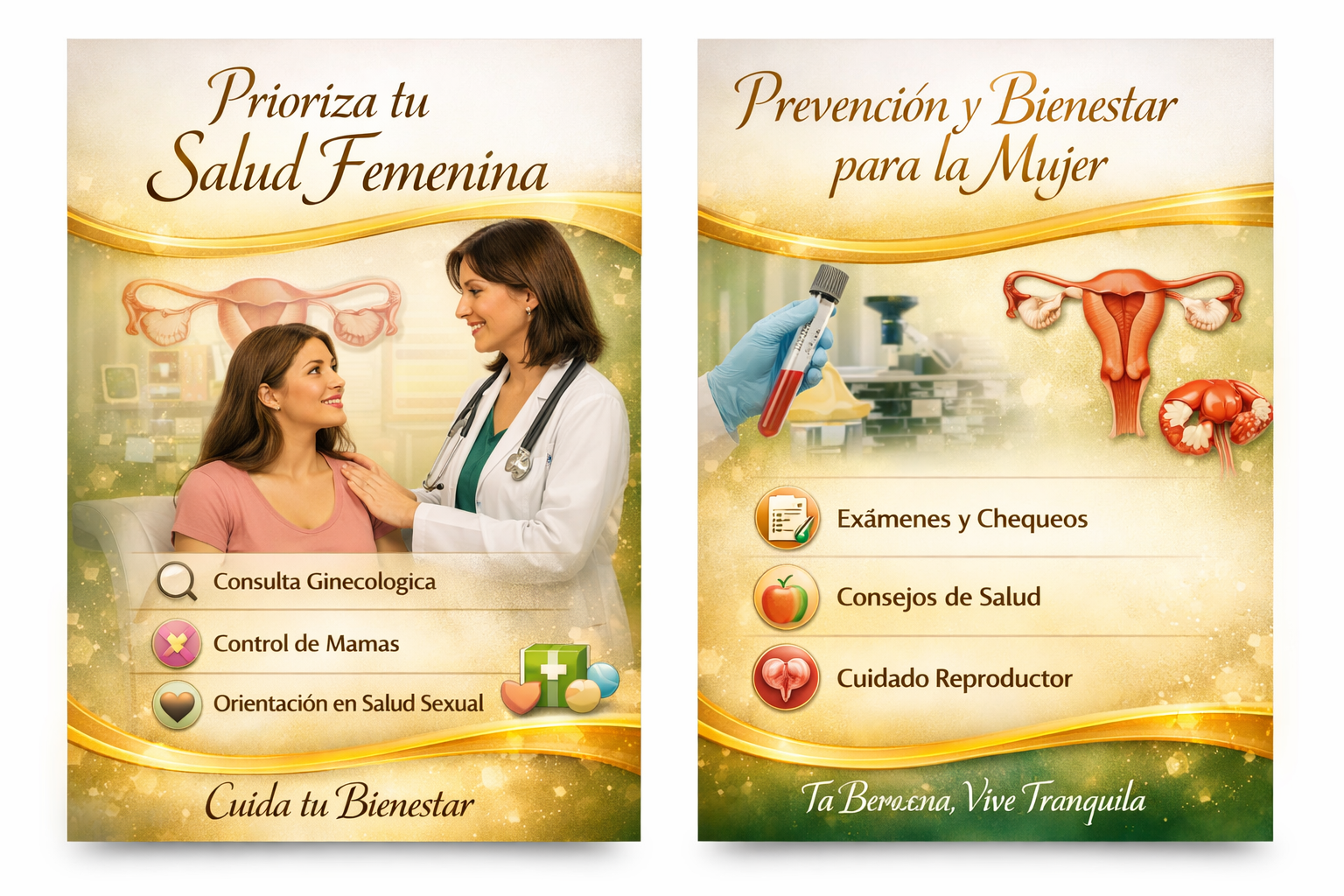 Prioriza tu salud femenina — consulta ginecológica, control de mamas y orientación