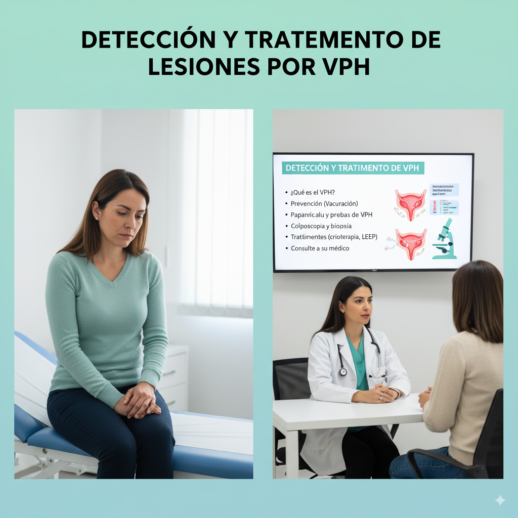 Símbolo para detección y tratamiento de VPH